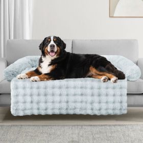 Fluffy Plush Dog Bed With Removable Washable Cover - Furniture Protector For Large, Medium, Small Dogs And Cats