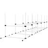6 Piece Dog Agility Set with Adjustable Height Jump Bars, Carry Bag, Displacing Top Bar, White