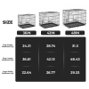 36-48 Inch Double Door Dog Crate - Heavy Duty Foldable Metal Cage with Divider, Removable Tray & Enhanced SafetyDesignfor Large Dogs, Black