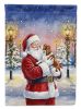 Welsh Springer Spaniel with Santa Claus House Flag Large Porch Sleeve Pole Decorative Outside Yard Banner Artwork Wall Hanging, Polyester, House Size