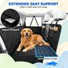 Black Waterproof Dog Car Seat Cover Hammock for Back Seat with Hard Bottom Extender for SUV & Cars 58 Inch Long