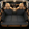 Black Waterproof Dog Car Seat Cover Hammock for Back Seat with Hard Bottom Extender for SUV & Cars 58 Inch Long