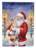 Italian Greyhound with Santa Claus House Flag Large Porch Sleeve Pole Decorative Outside Yard Banner Artwork Wall Hanging, Polyester, House Size