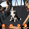 Dog Car Back Seat Cover Extender, Waterproof & Scratch Resistant, PP Support Panel, Storage Pockets, Easy Install for Most Cars, SUVs, Trucks