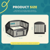 24 Inch Durable Lightweight Pet Playpen, 6 Panels Plastic Dog Fence with Lockable Door and Non- Slip Bottom, SuitableforSmall to MediumPets