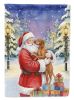 Vizsla with Santa Claus House Flag Large Porch Sleeve Pole Decorative Outside Yard Banner Artwork Wall Hanging, Polyester, House Size, Multicolor