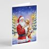 Goldendoodle with Santa Claus Greeting Cards Pack of 8 Blank Cards with Envelopes Whimsical A7 Size 5x7