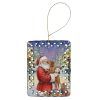 Vizsla with Santa Claus Porcelain Ornament Christmas Tree Hanging Decorations for Home Christmas Holiday, Rectangle, Gift, Multicolor
