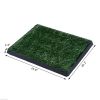 Indoor Outdoor Dog Grass Pad with Tray Artificial Grass for Dogs Puppy Potty Training Bathroom Toilet Mat 51 X 63 CM