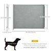 Grey Retractable Pet Safety Barrier Gate Flexible Extensible Barrier for Stairways Doorways Hallways Pet Barrier Gate