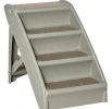 4-Level Portable Dog Stairs for Small Dogs Lightweight Foldable Steps with Nonslip Soft Mats Grey Accessory for High Bed Sofa