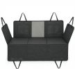 Black Waterproof Dog Car Seat Cover Hammock for Back Seat with Hard Bottom Extender for SUV & Cars 58 Inch Long