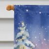 Yorkie with Santa Claus House Flag Large Porch Sleeve Pole Decorative Outside Yard Banner Artwork Wall Hanging, Polyester, House Size, Multicolor