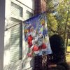Weimaraner with Santa Claus House Flag Large Porch Sleeve Pole Decorative Outside Yard Banner Artwork Wall Hanging, Polyester, House Size, Multicolor