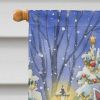 Westie with Santa Claus House Flag Large Porch Sleeve Pole Decorative Outside Yard Banner Artwork Wall Hanging, Polyester, House Size, Multicolor