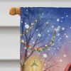 Red Miniature Pinscher with Santa Claus House Flag Large Porch Sleeve Pole Decorative Outside Yard Banner Artwork Wall Hanging, Polyester, House Size