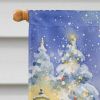 Shar Pei with Santa Claus House Flag Large Porch Sleeve Pole Decorative Outside Yard Banner Artwork Wall Hanging, Polyester, House Size, Multicolor