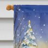 Dachshund with Santa Claus House Flag Large Porch Sleeve Pole Decorative Outside Yard Banner Artwork Wall Hanging, Polyester, House Size, Multicolor