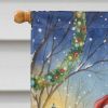 Sheltie with Santa Claus House Flag Large Porch Sleeve Pole Decorative Outside Yard Banner Artwork Wall Hanging, Polyester, House Size, Multicolor