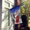 Doberman Pinscher with Santa Claus House Flag Large Porch Sleeve Pole Decorative Outside Yard Banner Artwork Wall Hanging, Polyester, House Size