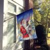 Miniature Pinscher with Santa Claus House Flag Large Porch Sleeve Pole Decorative Outside Yard Banner Artwork Wall Hanging, Polyester, House Size