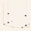 6 Piece Dog Agility Set with Adjustable Height Jump Bars, Carry Bag, Displacing Top Bar, White