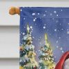 Norfolk Terrier with Santa Claus House Flag Large Porch Sleeve Pole Decorative Outside Yard Banner Artwork Wall Hanging, Polyester, House Size