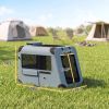 Pet Carrier for Small Medium Cats Dogs Up to 44 LBS Collapsible Pets Travel Carriers with Removable Mat Mesh Doors Blue