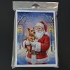 Norwich Terrier with Santa Claus Greeting Cards Pack of 8 Blank Cards with Envelopes Whimsical A7 Size 5x7