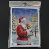 Cavalier Spaniel with Santa Claus Greeting Cards Pack of 8 Blank Cards with Envelopes Whimsical A7 Size 5x7