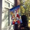 Cocker Spaniel with Santa Claus House Flag Large Porch Sleeve Pole Decorative Outside Yard Banner Artwork Wall Hanging, Polyester, House Size