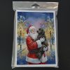 Newfoundland with Santa Claus Greeting Cards Pack of 8 Blank Cards with Envelopes Whimsical A7 Size 5x7