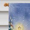 Dalmatian with Santa Claus House Flag Large Porch Sleeve Pole Decorative Outside Yard Banner Artwork Wall Hanging, Polyester, House Size, Multicolor