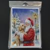 Cockapoo with Santa Claus Greeting Cards Pack of 8 Blank Cards with Envelopes Whimsical A7 Size 5x7