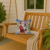 Miniature Pinscher with Santa Claus Throw Pillow Decorative Indoor Outdoor Accent Cushion for Couch, Bed or Patio, 14Hx14W