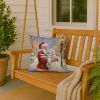 Great Pyrenees with Santa Claus Throw Pillow Decorative Indoor Outdoor Accent Cushion for Couch, Bed or Patio, 18Hx18W