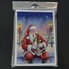 Basset Hound with Santa Claus Greeting Cards Pack of 8 Blank Cards with Envelopes Whimsical A7 Size 5x7