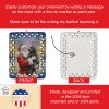 Newfoundland with Santa Claus Porcelain Ornament Christmas Tree Hanging Decorations for Home Christmas Holiday, Rectangle, Gift, Multicolor