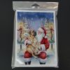 Mastiff with Santa Claus Greeting Cards Pack of 8 Blank Cards with Envelopes Whimsical A7 Size 5x7