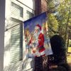Italian Greyhound with Santa Claus House Flag Large Porch Sleeve Pole Decorative Outside Yard Banner Artwork Wall Hanging, Polyester, House Size
