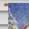 English Setter with Santa Claus House Flag Large Porch Sleeve Pole Decorative Outside Yard Banner Artwork Wall Hanging, Polyester, House Size