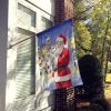 Westie with Santa Claus House Flag Large Porch Sleeve Pole Decorative Outside Yard Banner Artwork Wall Hanging, Polyester, House Size, Multicolor