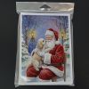 Maltipoo with Santa Claus Greeting Cards Pack of 8 Blank Cards with Envelopes Whimsical A7 Size 5x7