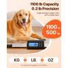 1100Lbs x 0.2Lbs Digital Livestock Scale Large Pet Vet Scale Stainless Steel Platform Electronic Postal Shipping Scale Heavy Duty Large Dog Hog Sheep
