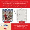 Scottish Deerhound with Santa Claus Porcelain Ornament Christmas Tree Hanging Decorations for Home Christmas Holiday, Rectangle, Gift, Multicolor