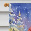 Schnauzer with Santa Claus House Flag Large Porch Sleeve Pole Decorative Outside Yard Banner Artwork Wall Hanging, Polyester, House Size, Multicolor