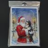 Bernedoodle with Santa Claus Greeting Cards Pack of 8 Blank Cards with Envelopes Whimsical A7 Size 5x7