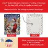 Italian Greyhound with Santa Claus Porcelain Ornament Christmas Tree Hanging Decorations for Home Christmas Holiday, Rectangle, Gift, Multicolor