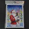 Miniature Pinscher with Santa Claus Greeting Cards Pack of 8 Blank Cards with Envelopes Whimsical A7 Size 5x7