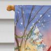 Boykin Spaniel with Santa Claus House Flag Large Porch Sleeve Pole Decorative Outside Yard Banner Artwork Wall Hanging, Polyester, House Size